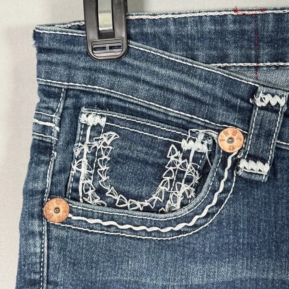 True Religion Billy Super T Womens‎ Skinny Blue Jeans Size 27 (Actual 28x30.5)